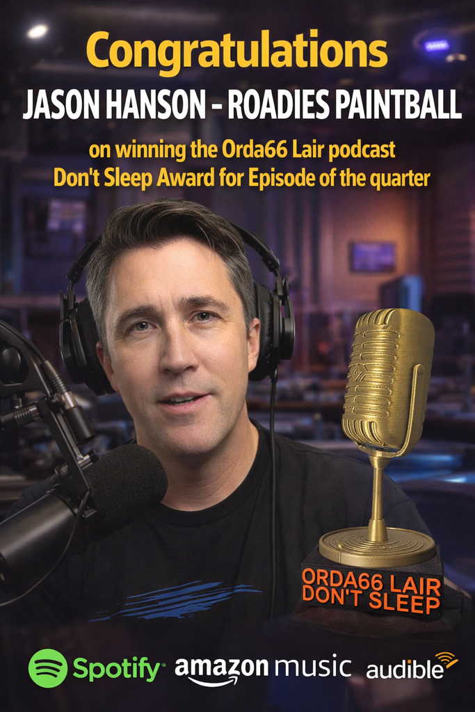 ORDA66 Lair Don’t sleep award winner - Jason Hanson *Roadies Paintball ...