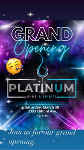 Platinum Wine & Spirits Pop up shop event 3/30